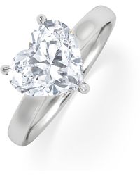 The Diamond Store - Amora Heart 2.09Ct Hidden Halo Lab Diamond Engagement Ring F/Vs Set - Lyst
