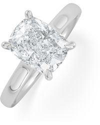 The Diamond Store - Amora 2.00Ct Elongated Cushion Cut Lab Diamond Hidden Halo Solitaire Engagement Ring - Lyst
