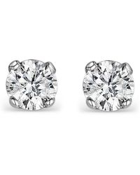 The Diamond Store - Diamond Earrings 1.00Ct Studs G/Vs Quality - Lyst