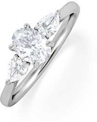 The Diamond Store - Evoke 3 Stone Oval Cut Lab Diamond Ring 0.50Ct - Lyst