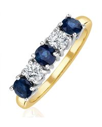 The Diamond Store - Sapphire 0.90Ct And Diamond Ring 0.40Ct 18K Ft26 - Lyst