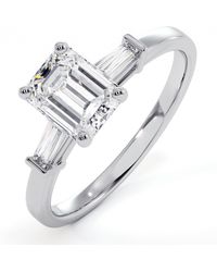 The Diamond Store - Genevieve Gia Emerald Cut Diamond Ring - Lyst
