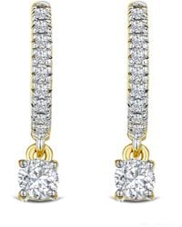 The Diamond Store - Stellato Huggie Drop Lab Diamond Earrings 0.50Ct - Lyst