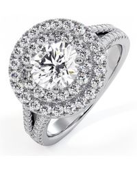 The Diamond Store - Camilla Gia Diamond Halo Engagement Ring 18K 2.15Ct G/Vs1 - Lyst