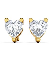 The Diamond Store - Naomi Heart Cut Lab Diamond Stud Earrings 0.50Ct H/Si - Lyst