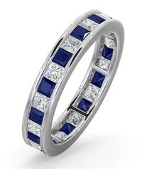 The Diamond Store - Eternity Ring Lauren Diamonds G/Vs And Sapphire 2.30Ct - Lyst