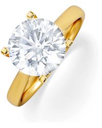 The Diamond Store - Grace 3.00Ct Lab Diamond Round Cut Engagement Ring - Lyst
