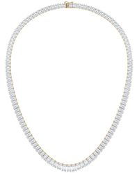 The Diamond Store - Luxe 33.00Ct Lab Diamond Necklace With Igi Certified Emerald-Cut Diamonds - Lyst
