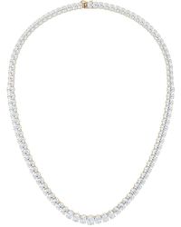 The Diamond Store - Luxe 33.00Ct Lab Diamond Necklace With Igi Certified Oval-Cut Diamonds - Lyst