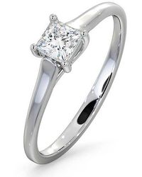 The Diamond Store - Certified Lucy 18K Diamond Engagement Ring 0.33Ct-G-H/Si - Lyst