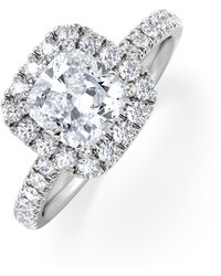 The Diamond Store - Beatrice Gia Diamond Halo Engagement Ring - Lyst
