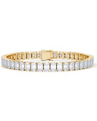 The Diamond Store - Luxe 17.00Ct Lab Diamond Tennis Bracelet With Igi Certified Emerald-Cut Diamonds - Lyst