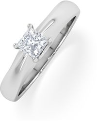 The Diamond Store - Naomi Princess Cut Lab Diamond Engagement Ring 0.33Ct H/Si - Lyst