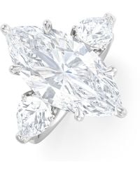 The Diamond Store - Adore 6.00Ct Marquise Cut Lab Diamond 3 Stone Engagement Ring - Lyst