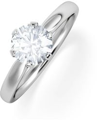 The Diamond Store - 1 Carat Diamond Engagement Ring Low Set Chloe Lab F/Vs1 - Lyst