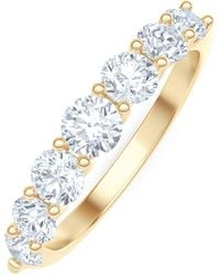 The Diamond Store - Legacy 1.00Ct Round Cut Lab Diamond Half Eternity Ring - Lyst