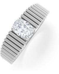 The Diamond Store - Flute 0.50Ct Oval Cut Lab Grown Diamond Solitaire Ring - Lyst
