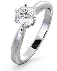 The Diamond Store - Certified High Set Chloe 18Kw Diamond Engagement Ring 0.75Ct - Lyst