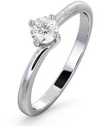 The Diamond Store - Lily Certified Lab Diamond Engagement Ring 0.33Ct G/Si1 Platinum - Lyst