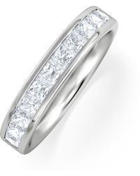 The Diamond Store - Princess Diamond Half Eternity Ring 1.00Ct H/Si - Lyst