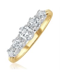 The Diamond Store - Grace 18K 5 Stone Diamond Eternity Ring 0.75Ct G/Vs - Lyst