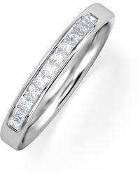The Diamond Store - Eterna Lab Diamond Princess Cut Half Eternity Ring 0.30Ct H/Si - Lyst