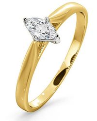 The Diamond Store - Certified Marquise 18K Diamond Engagement Ring 0.25Ct-G-H/Si - Lyst
