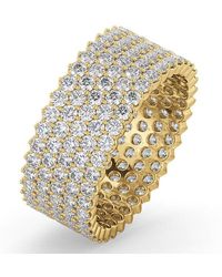 The Diamond Store - 3Ct G/Vs Diamond 18K Full Band Ring - Lyst