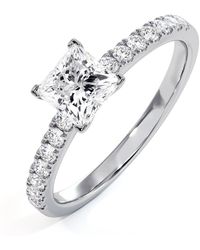 The Diamond Store - Katerina Gia Princess Diamond Engagement Ring 1.15Ct G/Si1 - Lyst