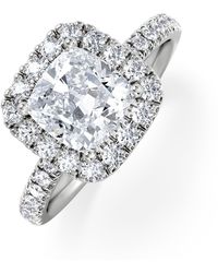 The Diamond Store - 2.05Ct Beatrice Lab Diamond Halo Engagement Ring 18K F/Vs1 - Lyst