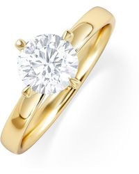 The Diamond Store - Origin Twist 1.00Ct Round Cut Lab Diamond Solitaire Engagement Ring - Lyst