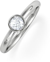 The Diamond Store - Horizon Round Cut Lab Diamond Solitaire Ring 0.25Ct H/Si - Lyst