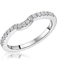 The Diamond Store - Carly Matching 2Mm Wedding Band 0.25Ct H/Si Diamonds - Lyst