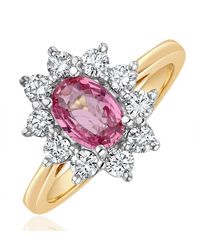 The Diamond Store - 18K 0.50Ct Diamond And 1.05Ct Sapphire Ring - Lyst