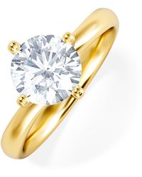 The Diamond Store - 1.50Ct Diamond Engagement Ring Lily Lab F/Vs1 18K Igi Certified - Lyst