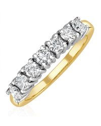 The Diamond Store - Chloe 18K 7 Stone Diamond Eternity Ring 0.75Ct Pk - Lyst