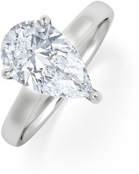 The Diamond Store - Amora Pear 2.09Ct Hidden Halo Lab Diamond Engagement Ring F/Vs Set - Lyst