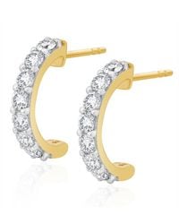 The Diamond Store - Comfort Huggie Lab Diamond Earrings 1.00Ct H/Si - Lyst