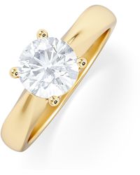 The Diamond Store - Naomi Round Cut Lab Diamond Engagement Ring 1.00Ct H/Si - Lyst