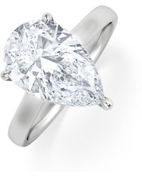The Diamond Store - Amora Pear 3.11Ct Hidden Halo Lab Diamond Engagement Ring G/Vs Set - Lyst