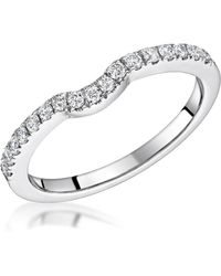 The Diamond Store - Carly Matching 2Mm Wedding Band 0.25Ct H/Si Diamonds - Lyst