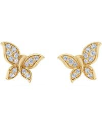 The Diamond Store - Papillon 0.15Ct Lab Diamond Stud Earrings 18K Vermeil - Lyst