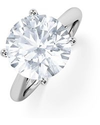 The Diamond Store - Elysia 5.00Ct Lab Diamond Round Cut Engagement Ring - Lyst