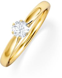 The Diamond Store - Certified Low Set Chloe 18K Diamond Engagement Ring 0.25Ct - Lyst
