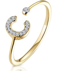 The Diamond Store - Diamond Initial 'C' Ring 0.07Ct Set - Lyst