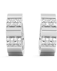 The Diamond Store - Contour 0.18Ct Lab Diamond Huggie Earrings - Lyst