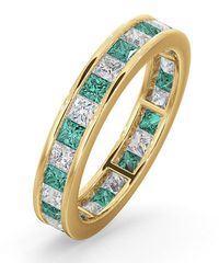 The Diamond Store - Eternity Ring Lauren Diamonds G/Vs And Emerald 2.20Ct - Lyst
