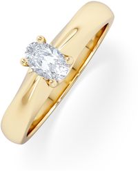 The Diamond Store - Naomi Oval Cut Lab Diamond Engagement Ring 0.33Ct H/Si - Lyst