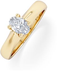 The Diamond Store - Naomi Oval Cut Lab Diamond Engagement Ring 0.50Ct H/Si - Lyst