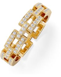 The Diamond Store - Lab Diamond Chain Link Ring 0.24Ct - Lyst